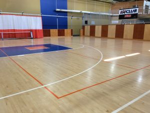 Boflex Maple gym floor at Latitude Fitness in Salisbury, MA.